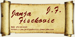 Janja Fišeković vizit kartica